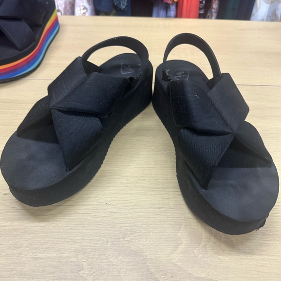 Rocket Dog Women's Hanalei Grosgrain Cotton/Heeled Platform Sandal Size 11 EUC - Picture 7 of 9